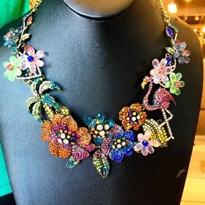 Flamingo statement colorful necklace